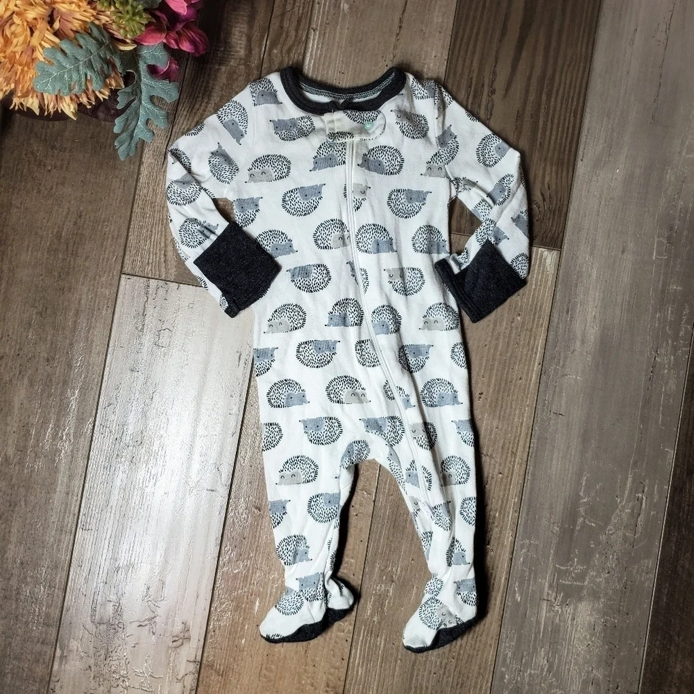 Cloud Island 0-3M 100% Cotton Hedgehog Footed Sleeper One Piece